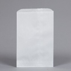 Flat Merchandise Bags. White Kraft